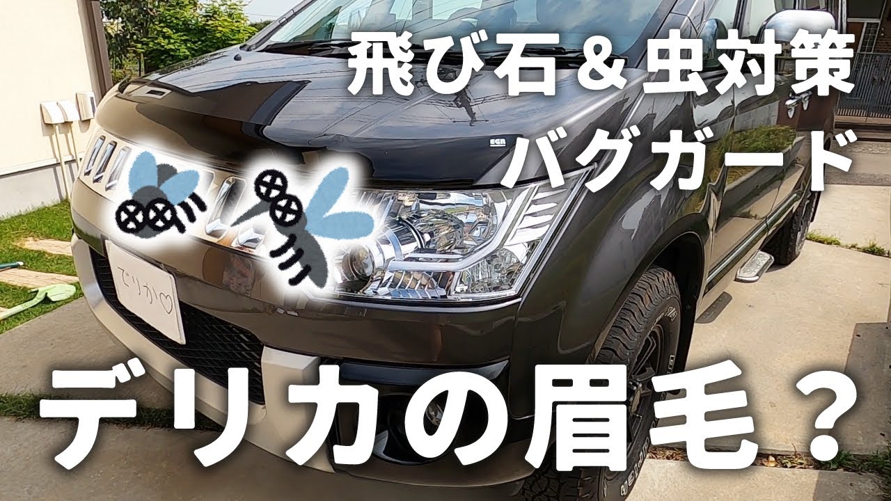 デリカD5】バグガード装着！DIYで飛び石や虫からボディを守ってくれる