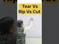 Tear vs Rip vs Cut 🤔 | Difference in Easy English 🇮🇳 Spoken English Shorts