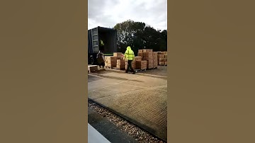 Container unloading by hand