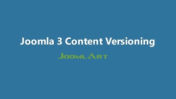 Joomla 3 Video tutorials - Content versioning