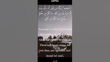 سورة الشورى من الأية 46 الى 47 ياسر الدوسري