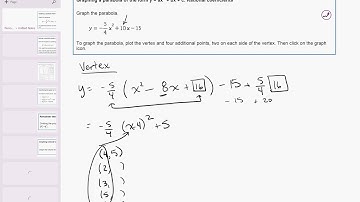 19 10 Graphing a parabola of the form y = ax^2 + bx + c