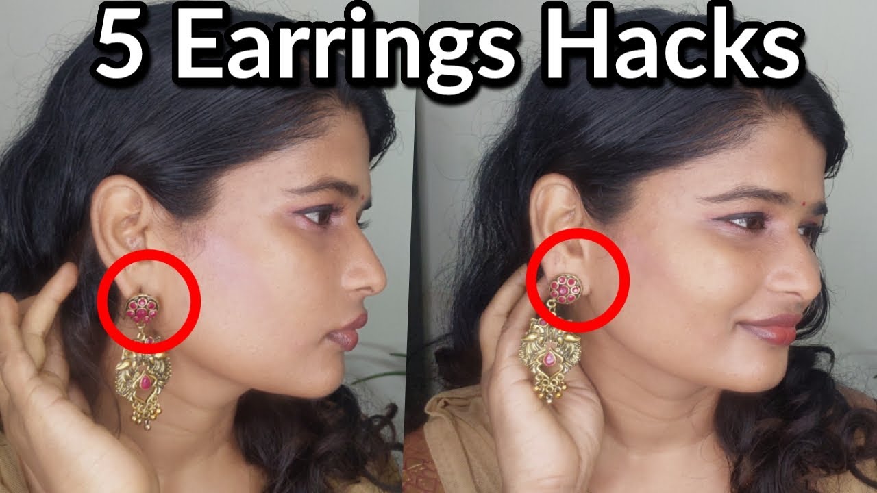 Earring tips in tamil, How to wear heavy earrings