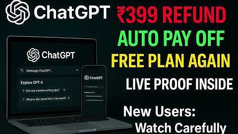 ₹399 Cut Ho Gaya? ChatGPT Refund Full Step-by-Step Guide