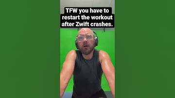 Restarting a Zwift workout after a computer crash. I was half done! #zwiftfail #zwift #fail