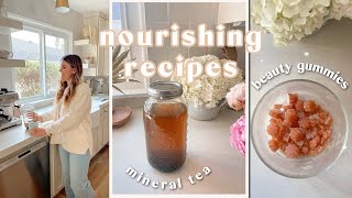 My Current Favorite Healthy Nourishing Recipes! | grocery haul, mineral tea, & beauty gummies