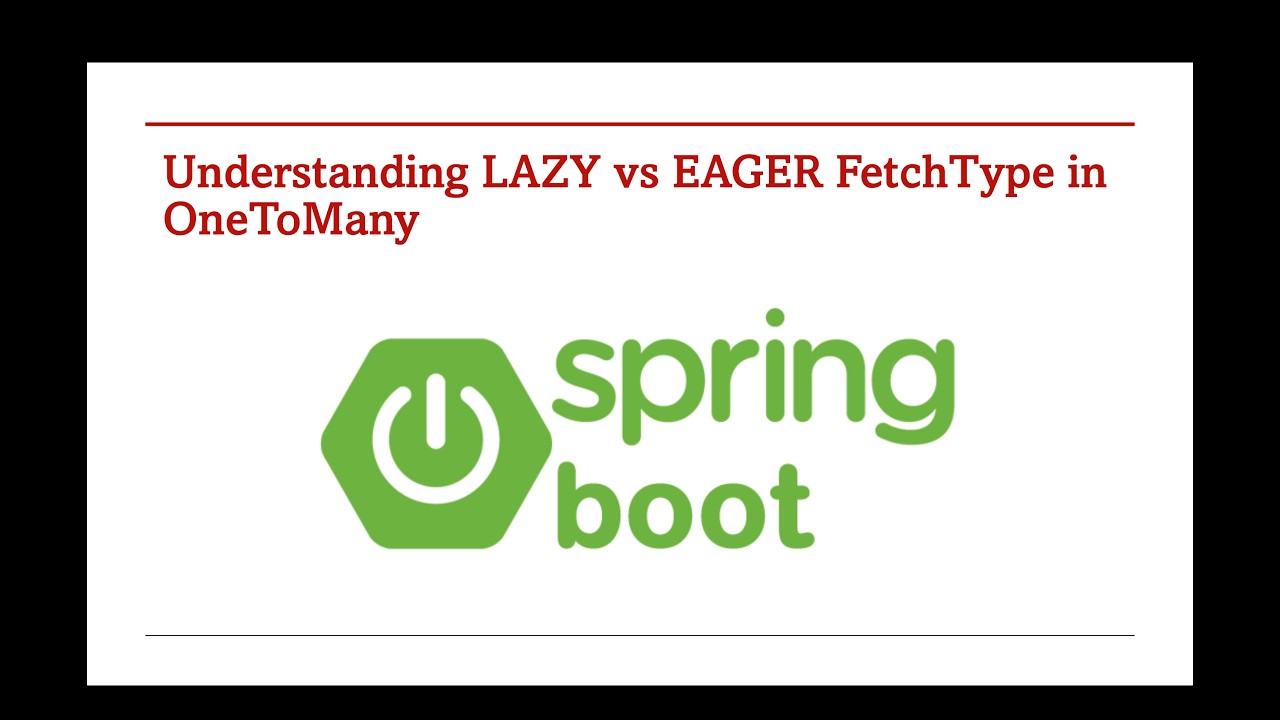 Understanding LAZY vs EAGER FetchType in OneToMany | Part 168 - YouTube