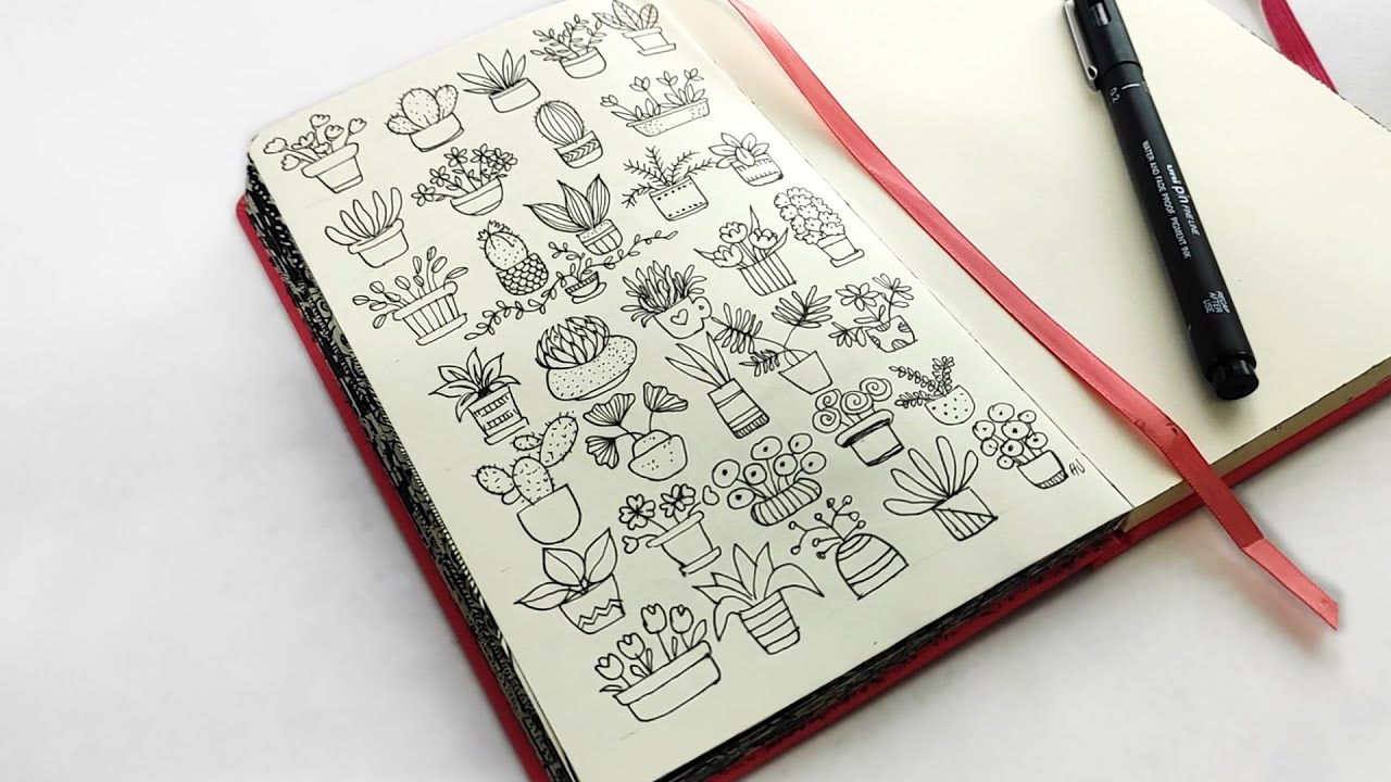 Cute and Easy Doodles | How to Draw Doodle Flowers Step by Step - YouTube