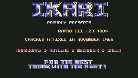 C64 Intros - IKARI  "Rambo 3" crackintro