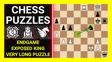 Chess Puzzles to Practice. Themes: Endgame, Exposed king, Very long puzzle. Learn Chess