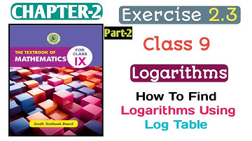 How to find logarithm using log table | Class 9 Exercise 2.3 Logarithms Part-2 | Sindh board