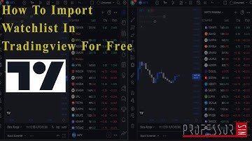 How to Import watchlist in Tradingview  for Free  | ProfesseorSIN