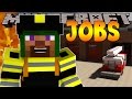 Minecraft Jobs : LITTLE LIZARD BECOMES A FIREMAN! (Custom Roleplay)
