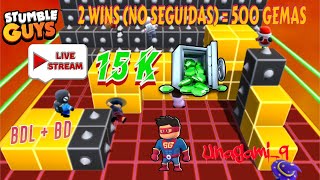 STUMBLE GUYS EN VIVO! REGALO 15 K EN GEMAS