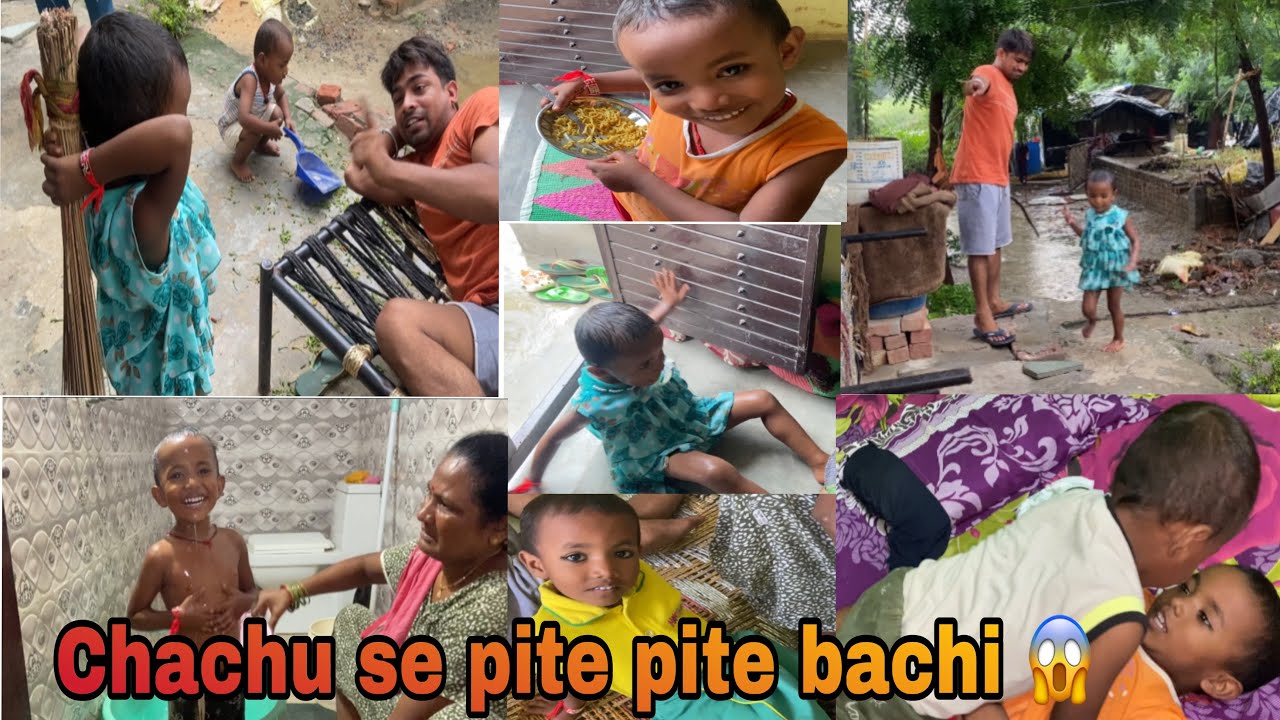 Chachu ke jhadu mar di laddo ne 😱 | itna jyada ladaee | me bat nhi ...