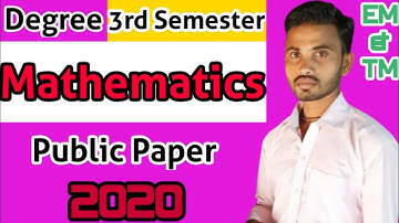Au Degree 3rd sem 2018-2019 Batch mathematics Paper-III||Prasad exam review