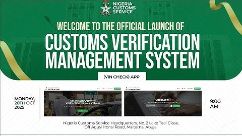 How To Use The Customs Verification Management System 