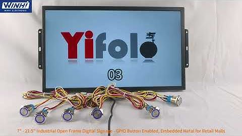 7 21 5 Industrial Open Frame Digital Signage   GPIO Button Enabled, Embedded Metal for Retail Malls