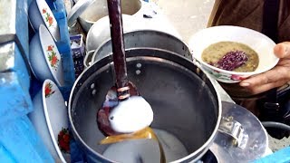 Bubur kacang Ijo ketan merah (green peanuts mush) hanya Rp. 2.000,- 045 Indonesian Streetfood