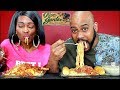 OLIVE GARDEN SPAGHETTI & MEATBALL + SOUP AND SALAD MUKBANG EATING SHOW!