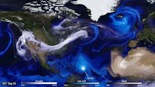 2017 Hurricane Season Visualized: A Simulation of Aerosol Impacts