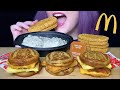 ASMR MCDONALD’S BREAKFAST MUKBANG (NO TALKING) MCGRIDDLES + BISCUITS &amp; GRAVY + HASH BROWNS