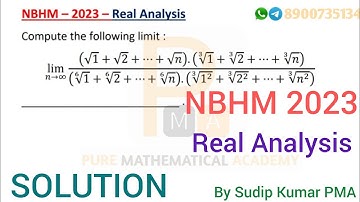 NBHM 2023 Solution | NBHM 2023 Real Analysis Solution | NBHM PYQ Solution | By Sudip Kumar PMA