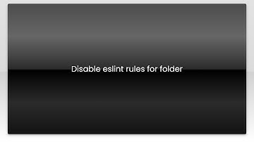 Disable eslint rules for folder