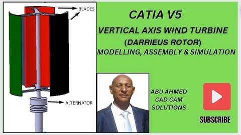 CATIA V5 - VERTICAL AXIS WIND TURBINE DESIGN (DARRIEUS ROTOR)