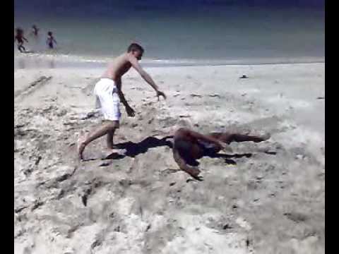 My My & Spanky & ClydeCoolBoys Beach Wrestling