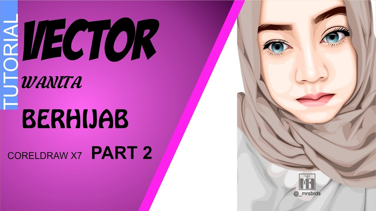 Tutorial Vector Wanita Berhijab Part 2 YouTube