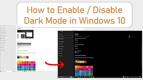 How to Enable / Disable Dark Mode in Windows 2023