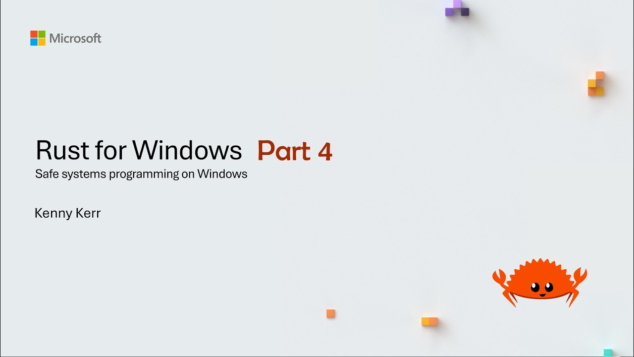 Rust for Windows - Part 4 - YouTube
