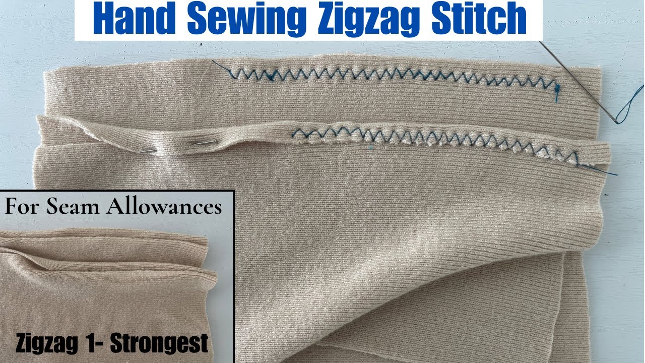 HAND SEWING | Zigzag Stitch by Hand for Dressmaking | Hand Sewing