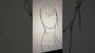 How I DRAW hair with Pigtails: Timelapse ✨ #shorts #drawing