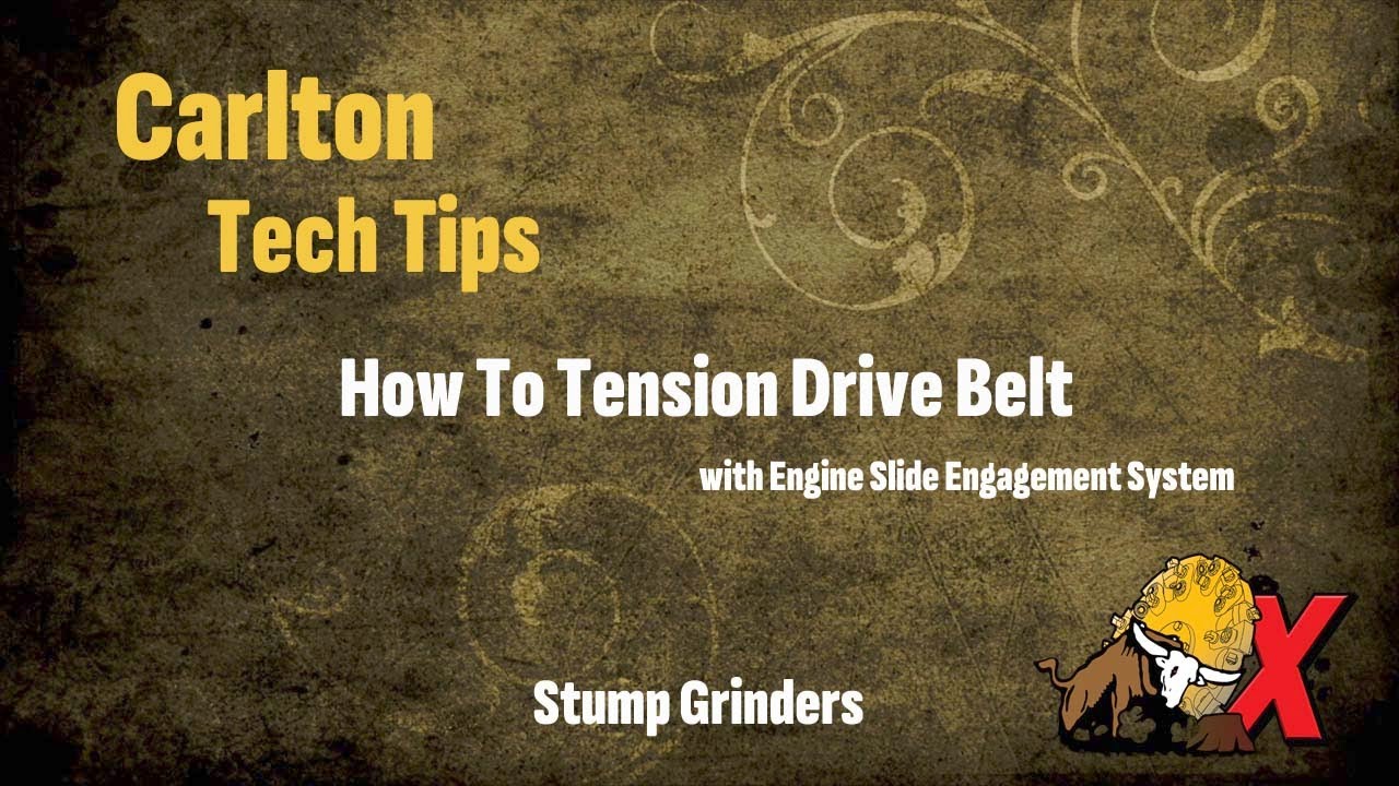  J.P. Carlton Tech Tips Tension Stump Grinder Drive Belt Easy V