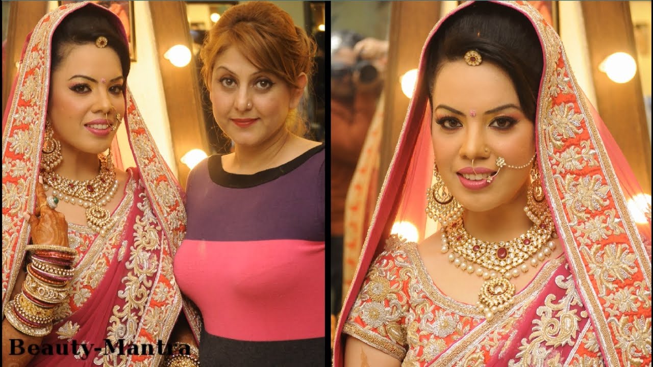 Simple Royal Pink Bridal Makeup - YouTube