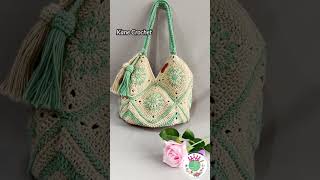 Crochet Granny Square Bag 🌼 Shoulder Bag B303 #crochet #crochetbag