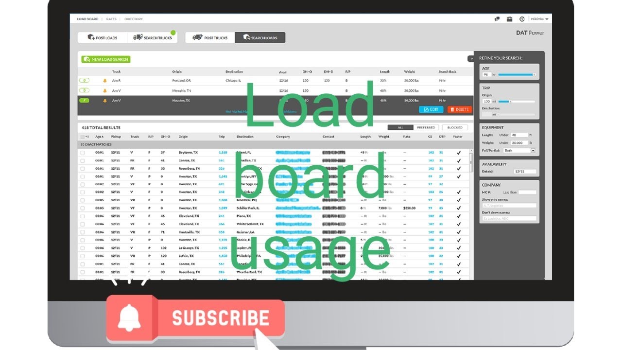 Load board and brokers