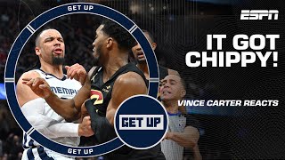 Famous Vince Carter reacts to the Dillon Brooks-Donovan Mitchell incident 👀 | Get Up Net Worth