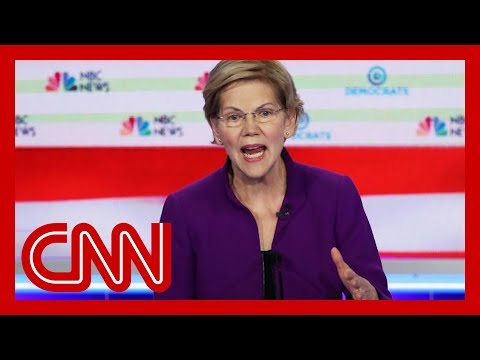 Hear Elizabeth Warren's response to question about debating Bernie Sanders