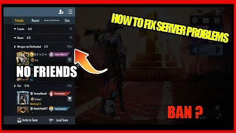 How To Fix Server Problems || Friends Not Showing Bgmi how to fix