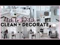 NEW CLEAN + DECORATE WITH ME 2021 | ITCH TO SWITCH | NEW RUSTIC WOOD TABLE