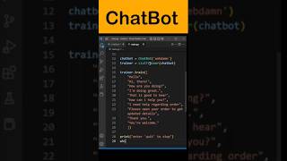 Make ChatBot Using Python shorts coding programming