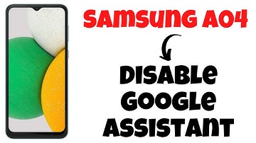 Samsung A04 How to Disable Google Assistant || off Assistant Samsung