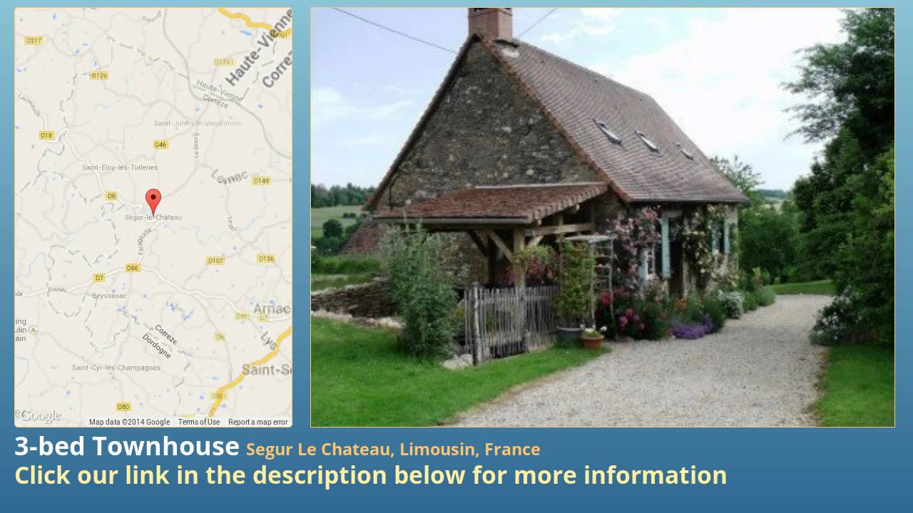 3-bed Townhouse for Sale in Segur Le Chateau, Limousin, France on frenchlife.biz townhouse vancouver