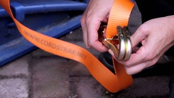 How to apply a Cordstrap Dynamic Cargo Securing Solution Dynablock Hook using a Pneumatic Tensioner