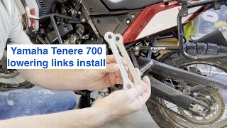 Yamaha Tenere 700  lowering links full installation