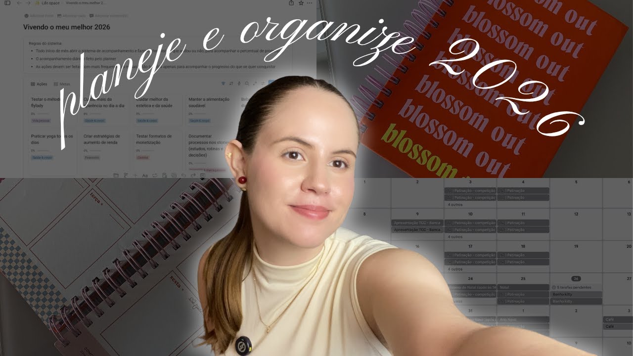 Planejando 2026 comigo | Metas, hábitos, rotina e sistema de organização