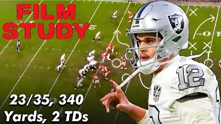 Film Study: Raiders QB Aiden O’Connell SHINES Against The Chiefs